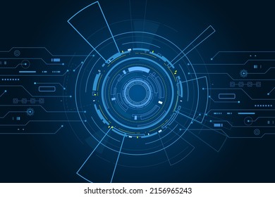 Sci fi futuristic user interface, HUD, Technology abstract background , Vector illustration.