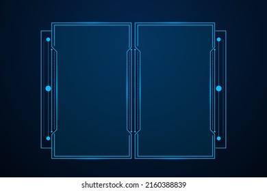 Sci fi futuristic user interface, HUD template frame design, Technology abstract background 