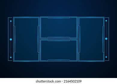 Sci fi futuristic user interface, HUD template frame design, Technology abstract background 