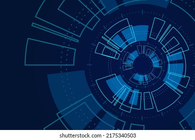 Sci fi futuristic user interface, HUD, Technology abstract background , Vector illustration.