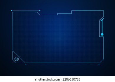 Interfaz de usuario futurista de Sci fi, diseño de marco de plantilla HUD, fondo abstracto de tecnología 