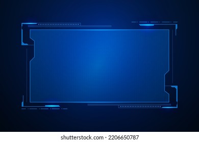 Sci fi futuristic user interface, HUD template frame design, Technology abstract background 