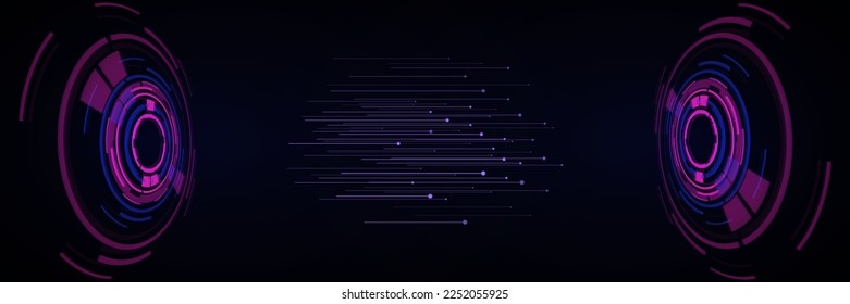 Sci fi futuristic user interface. Vector illustration.