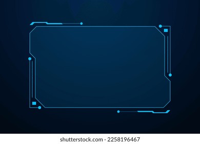 Sci fi futuristic user interface, HUD template frame design, Technology abstract background  - Shutterstock ID 2258196467