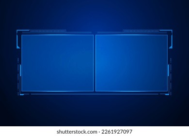 Sci fi futuristic user interface, HUD template frame design, Technology abstract background