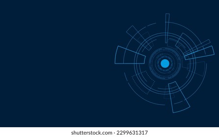 Interfaz de usuario futurista de Sci fi, HUD, Fondo abstracto de tecnología, Ilustración vectorial.