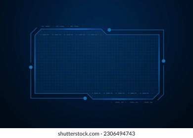 Sci fi futuristic user interface, HUD template frame design, Technology abstract background 