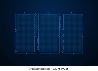 Sci fi futuristic user interface, HUD template frame design, Technology abstract background 