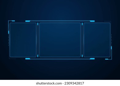 Sci fi futuristic user interface, HUD template frame design, Technology abstract background 