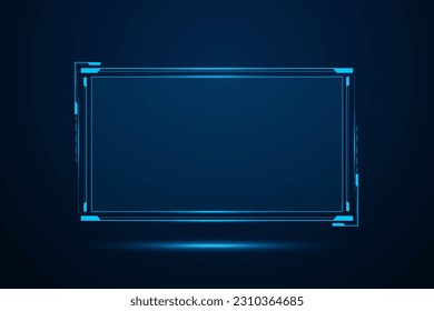 Sci fi futuristic user interface, HUD template frame design, Technology abstract background 