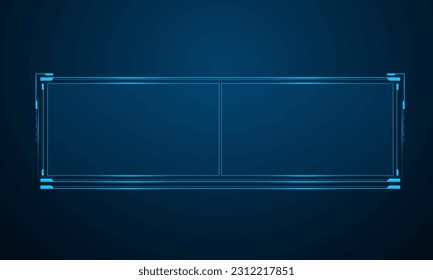 Sci fi futuristic user interface, HUD template frame design, Technology abstract background 