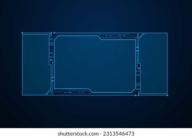 Sci fi futuristic user interface, HUD template frame design, Technology abstract background 