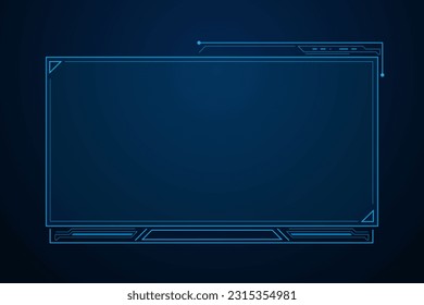 Interfaz de usuario futurista de Sci fi, diseño de marco de plantilla HUD, fondo abstracto de tecnología 