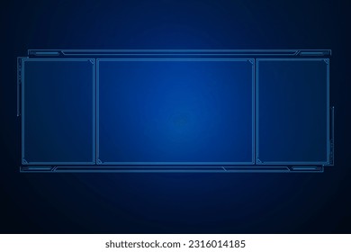 Sci fi futuristic user interface, HUD template frame design, Technology abstract background 