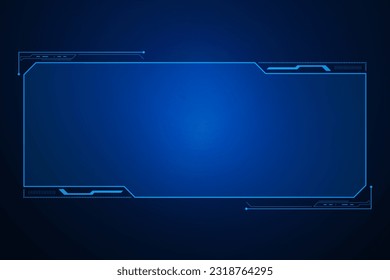 Sci fi futuristic user interface, HUD template frame design, Technology abstract background 