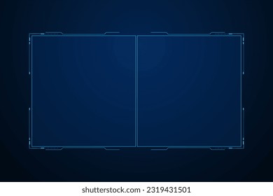 Sci fi futuristic user interface, HUD template frame design, Technology abstract background 