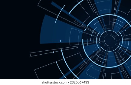 Sci fi futuristic user interface, HUD, Technology abstract background , Vector illustration.