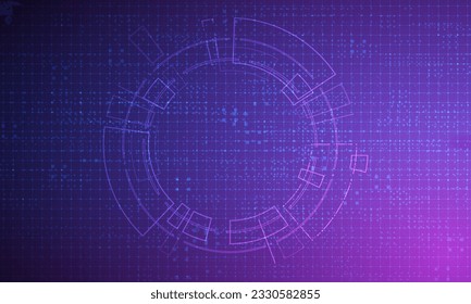 Sci fi futuristic user interface, HUD, Technology abstract background , Vector illustration.