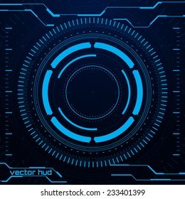Sci fi futuristic user interface. Vector illustration.