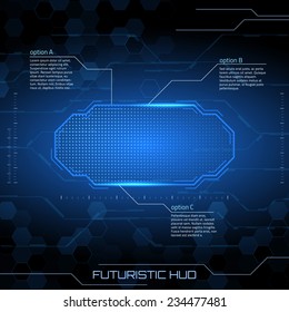 Sci fi futuristic user interface. Vector illustration.