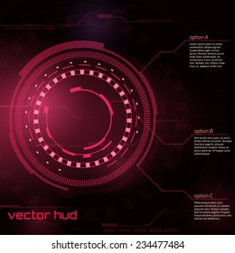 Sci fi futuristic user interface. Vector illustration.