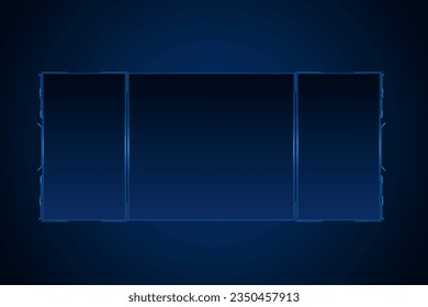 Sci fi futuristic user interface, HUD template frame design, Technology abstract background 