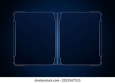 Sci fi futuristic user interface, HUD template frame design, Technology abstract background 