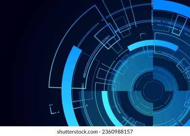 Sci fi futuristic user interface, HUD, Technology abstract background , Vector illustration.