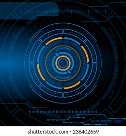 Sci fi futuristic user interface. Vector illustration.