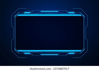 Sci fi futuristic user interface, HUD template frame design, Technology abstract background 
