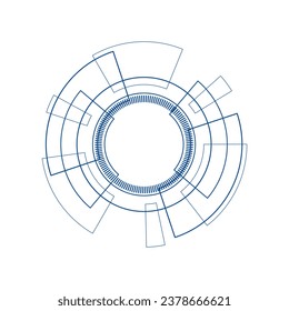 Sci fi futuristic user interface, HUD, Technology abstract background , Vector illustration.