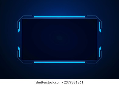 Interfaz de usuario futurista de Sci fi, diseño de marco de plantilla HUD, fondo abstracto de tecnología 
