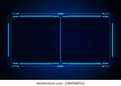 Sci fi futuristic user interface, HUD template frame design, Technology abstract background 
