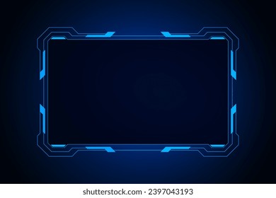 Sci fi futuristic user interface, HUD template frame design, Technology abstract background 
