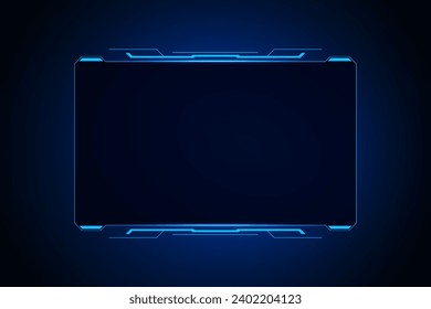 Interfaz de usuario futurista de Sci fi, diseño de marco de plantilla HUD, fondo abstracto de tecnología 