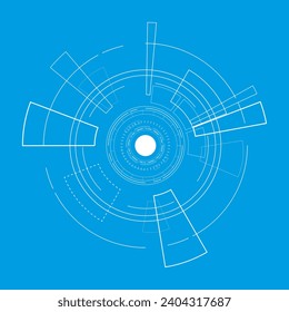 Sci fi futuristic user interface, HUD, Technology abstract background , Vector illustration.