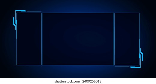 Sci fi futuristic user interface, HUD template frame design, Technology abstract background 
