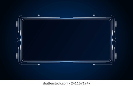 Interfaz de usuario futurista de Sci fi, diseño de marco de plantilla HUD, fondo abstracto de tecnología 

