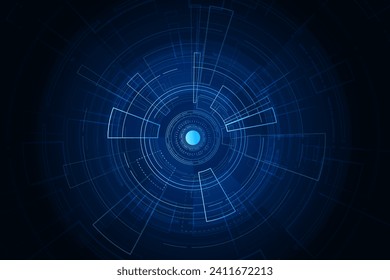 Interfaz de usuario futurista de Sci fi, HUD, Fondo abstracto de tecnología, Ilustración vectorial.