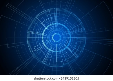 Sci fi futuristic user interface, HUD, Technology abstract background , Vector illustration.