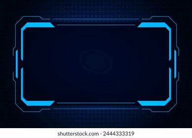 Sci fi futuristic user interface, HUD template frame design, Technology abstract background	
