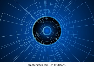 Interfaz de usuario futurista de ciencia ficción, HUD, fondo abstracto de la Tecnología, Ilustración vectorial.	
