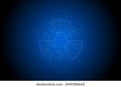Sci fi futuristic user interface, HUD, Technology abstract background , Vector illustration.	
