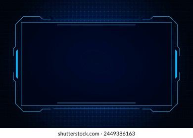 Sci fi futuristic user interface, HUD template frame design, Technology abstract background	
