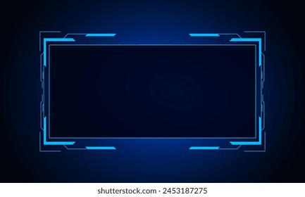 Sci fi futuristische Benutzeroberfläche, HUD Vorlage Rahmendesign, Technologie abstrakter Hintergrund

