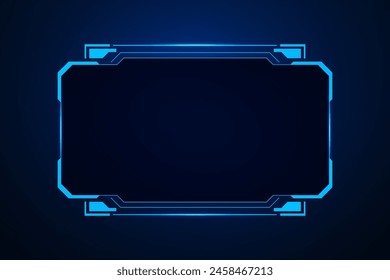 Sci fi futuristic user interface, HUD template frame design, Technology abstract background