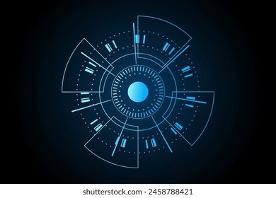 Sci fi futuristic user interface, HUD, Technology abstract background , Vector illustration.