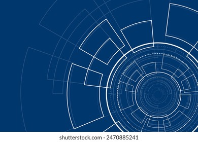 Sci fi futuristic user interface, HUD, Technology abstract background , Vector illustration.