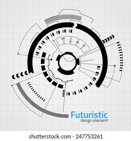 Sci fi futuristic user interface. Vector illustration.