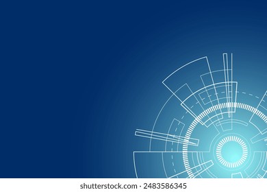 Sci fi futuristic user interface, HUD, Technology abstract background , Vector illustration.	
